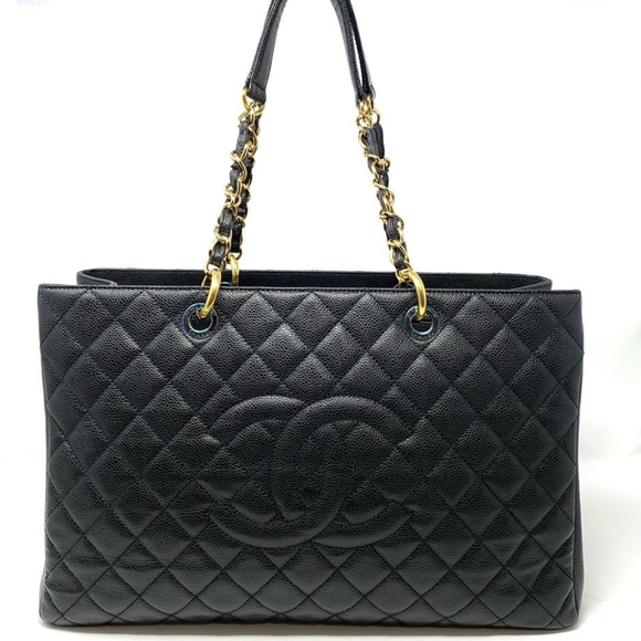 100% Auth Chanel Caviar Grand Shopping XL Tote Bag - Picture 2 of 15